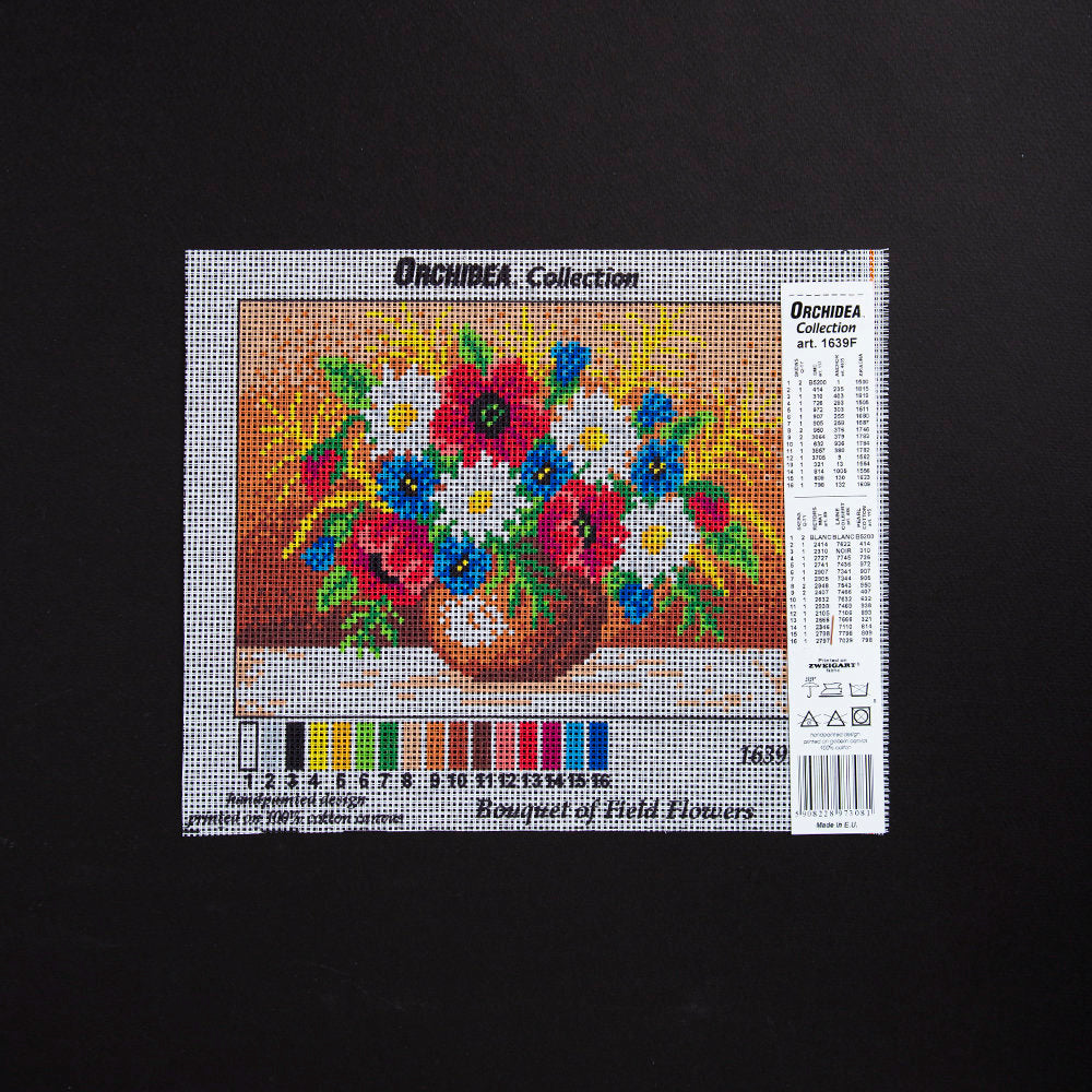 ORCHİDEA 18x24 cm Çiçek Buketi Baskılı Goblen 1639F